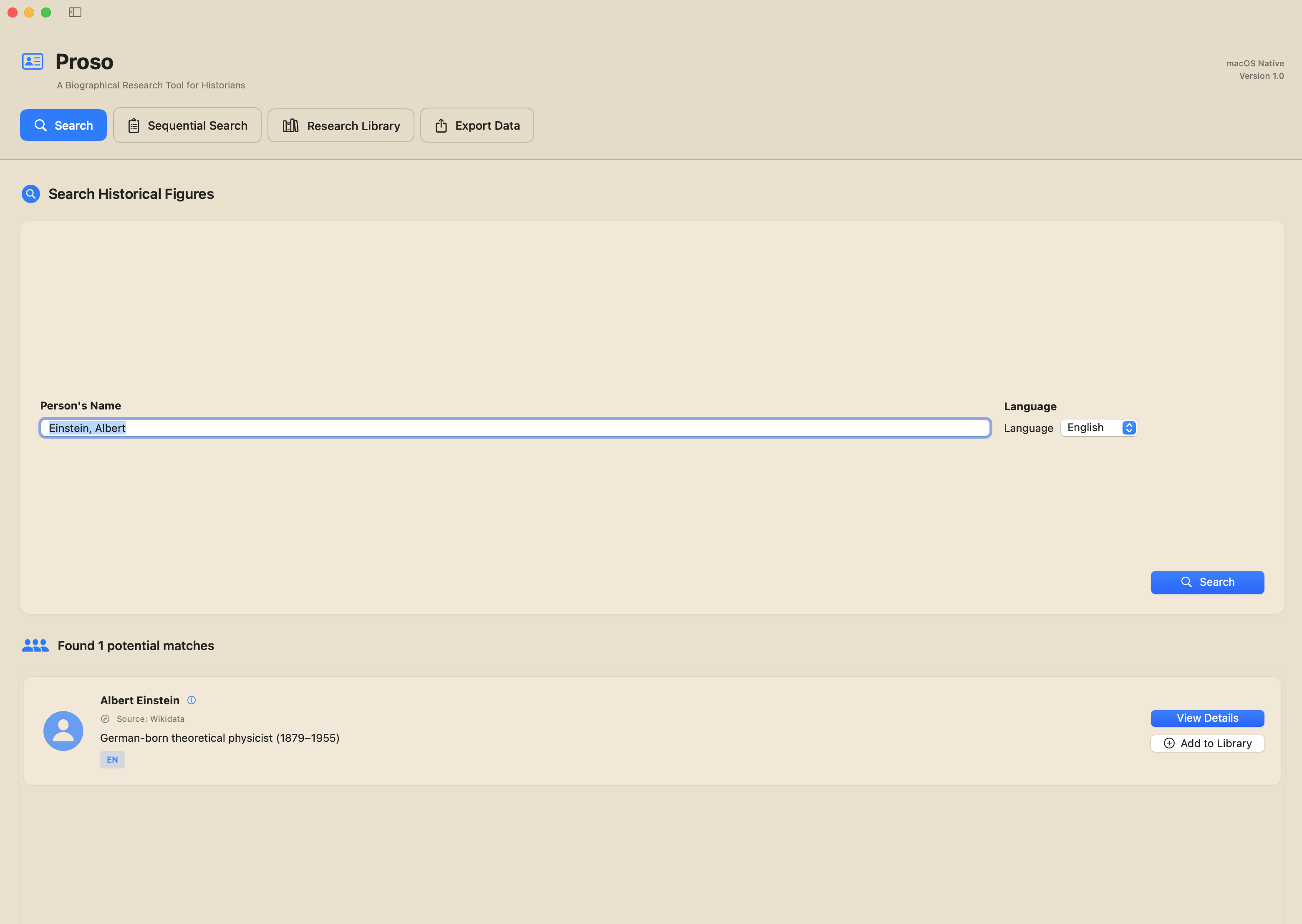 Proso (Swift) screenshot