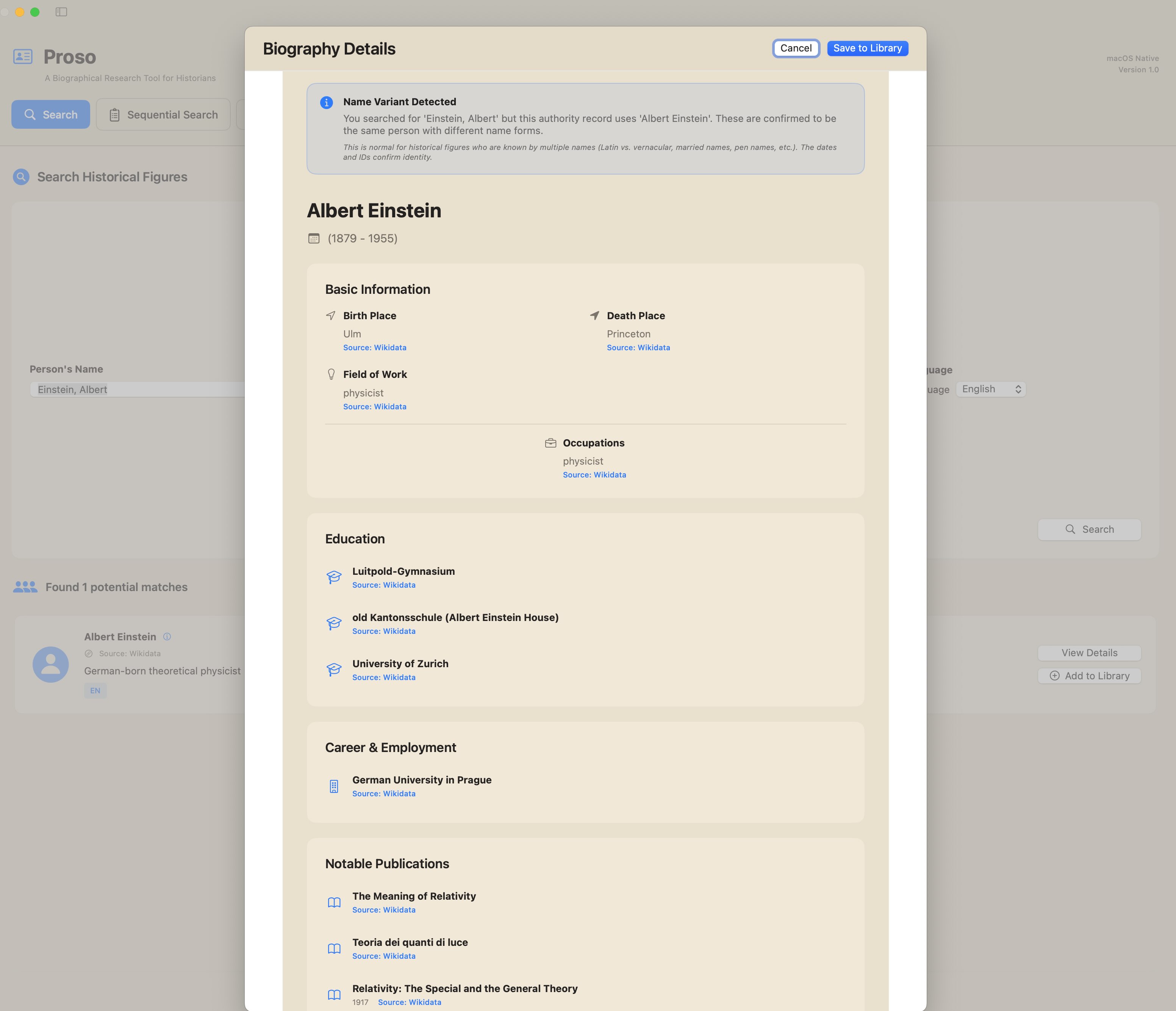Proso (Swift) screenshot 2